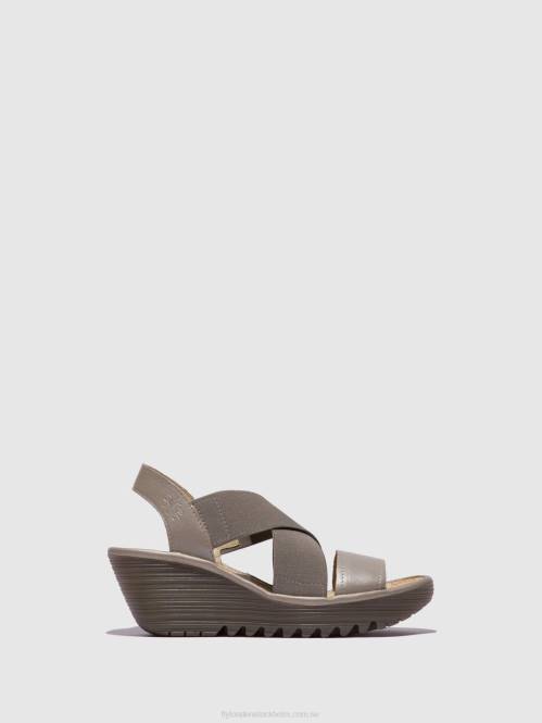 crossover sandaler yaji888 kvinnor Fly London 2T02615 silver