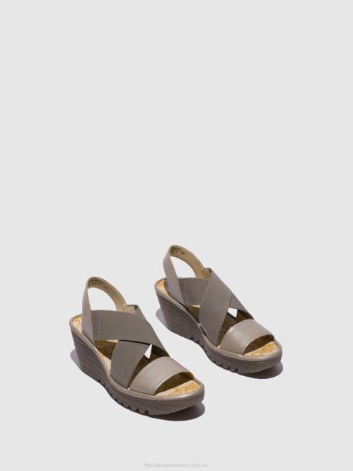 crossover sandaler yaji888 kvinnor Fly London 2T02615 silver