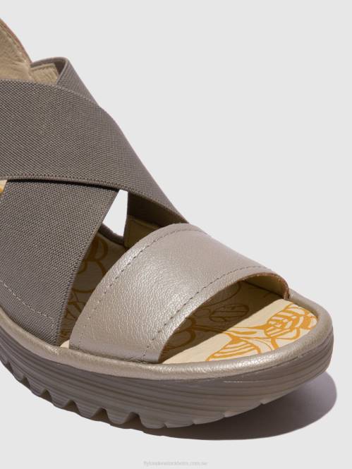 crossover sandaler yaji888 kvinnor Fly London 2T02615 silver