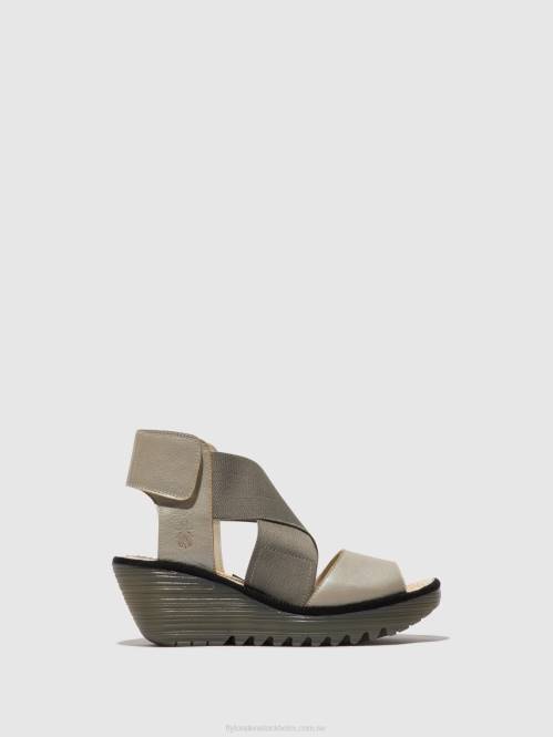 crossover sandaler yuba385 kvinnor Fly London 2T02477 silver