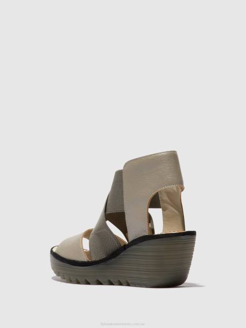 crossover sandaler yuba385 kvinnor Fly London 2T02477 silver