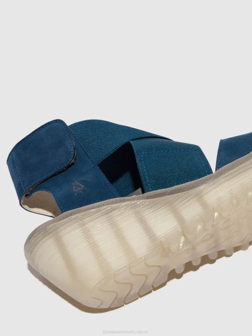 crossover sandaler yuba385 kvinnor Fly London 2T02485 blå