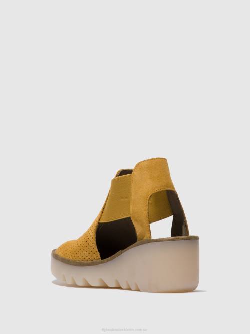 elastiska sandaler biga412 kvinnor Fly London 2T02481 honung