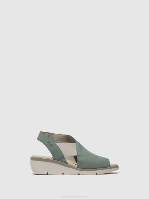 elastiska sandaler nily940 kvinnor Fly London 2T02476 ljusblå
