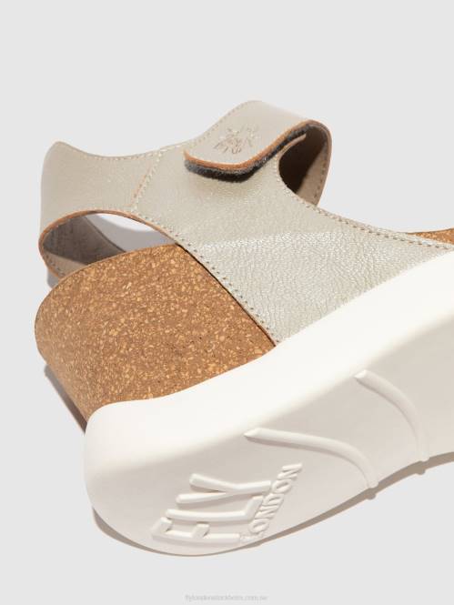kardborresandaler gogo967 kvinnor Fly London 2T02400 silver