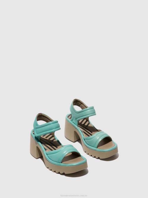 kardborresandaler mank433 kvinnor Fly London 2T02397 turkos