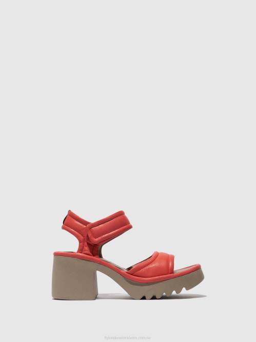 kardborresandaler mank433 kvinnor Fly London 2T02402 hallon