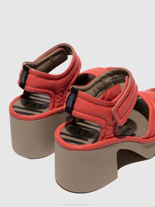 kardborresandaler mank433 kvinnor Fly London 2T02402 hallon