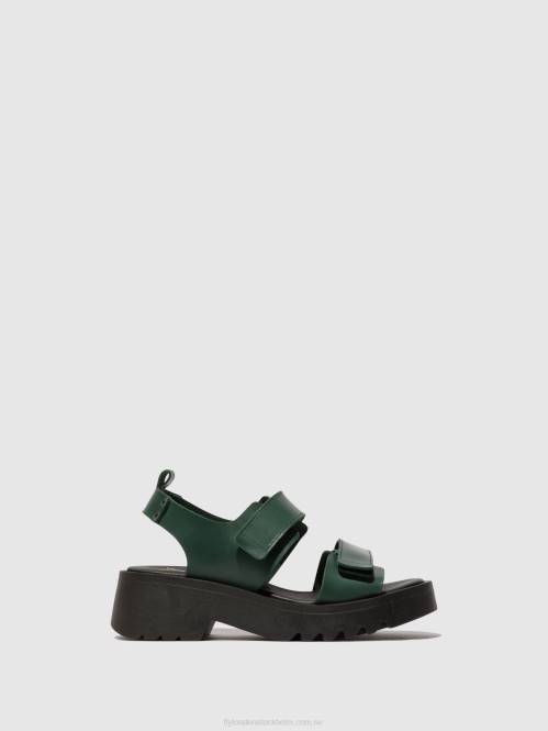 kardborresandaler meka857 kvinnor Fly London 2T02392 bensin