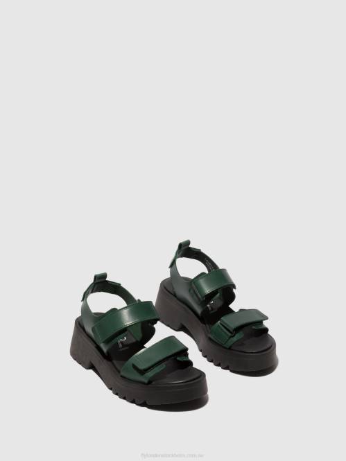kardborresandaler meka857 kvinnor Fly London 2T02392 bensin