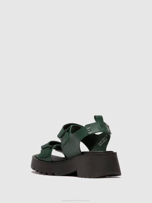 kardborresandaler meka857 kvinnor Fly London 2T02392 bensin