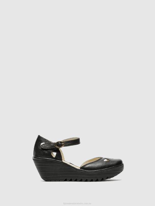 kil sandaler yuna kvinnor Fly London 2T02616 svart