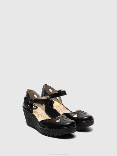 kil sandaler yuna kvinnor Fly London 2T02616 svart