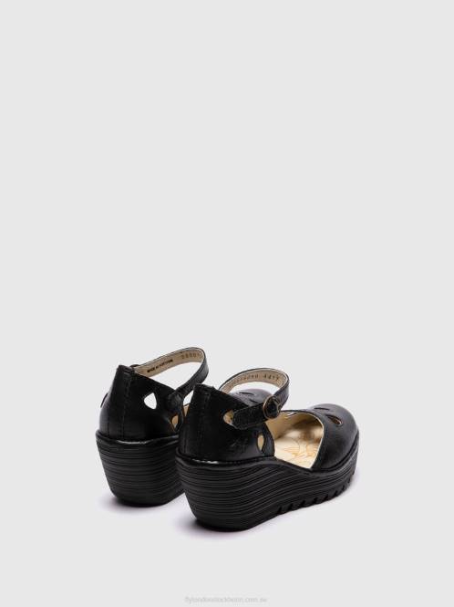 kil sandaler yuna kvinnor Fly London 2T02616 svart