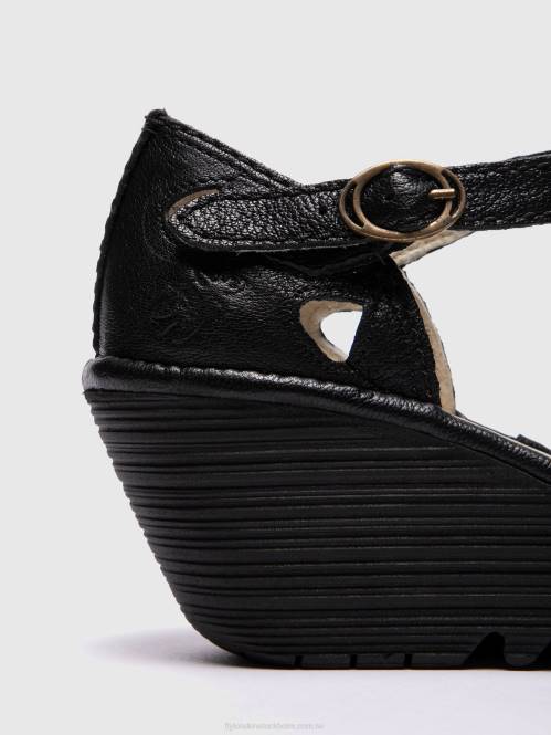 kil sandaler yuna kvinnor Fly London 2T02616 svart