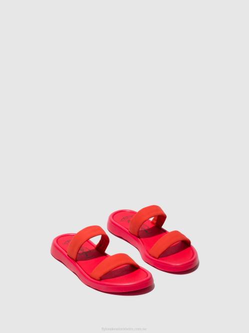 platta sandaler taja872 kvinnor Fly London 2T02555 djävulsröd