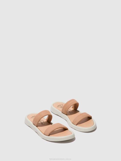 platta sandaler taja872 kvinnor Fly London 2T02556 naken rosa