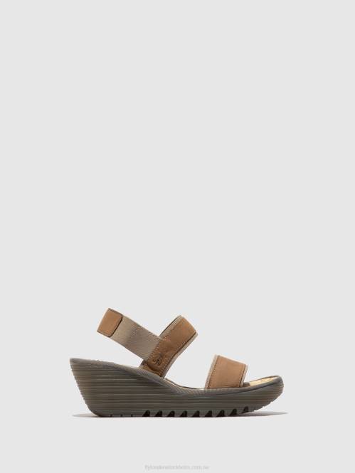 ryggsandaler yaco416 kvinnor Fly London 2T02431 sand