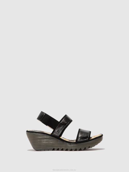 ryggsandaler yaco416 kvinnor Fly London 2T02441 grafit