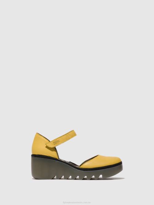 sandaler med ankelband biso305 kvinnor Fly London 2T02505 gul