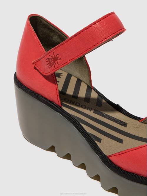 sandaler med ankelband biso305 kvinnor Fly London 2T02513 hallon