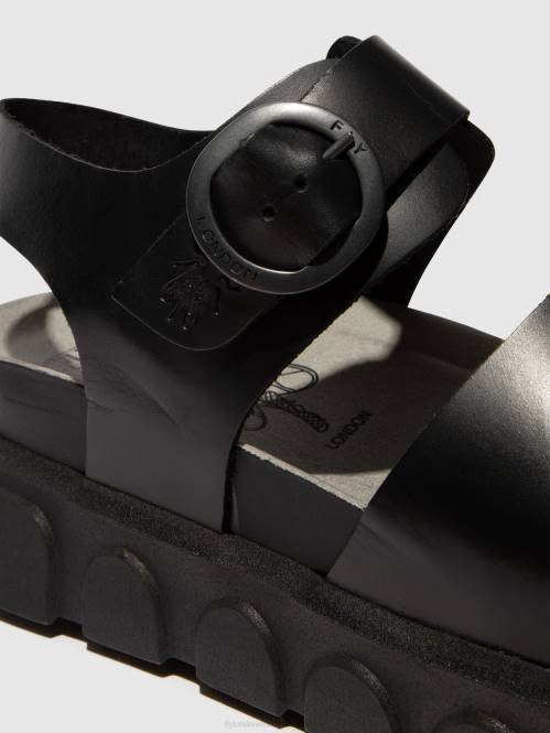 sandaler med ankelband cree947 kvinnor Fly London 2T02506 svart