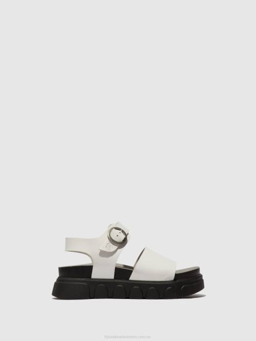 sandaler med ankelband cree947 kvinnor Fly London 2T02507 off-white