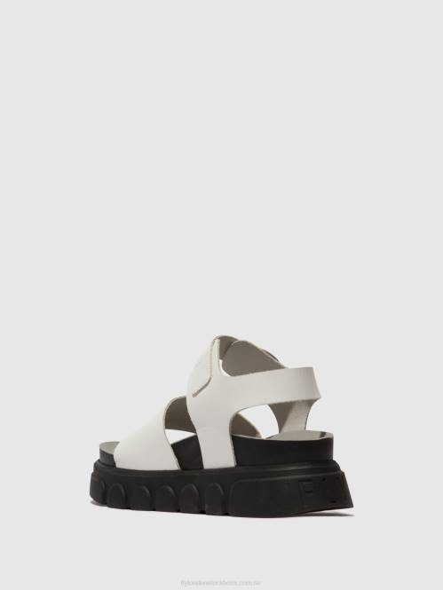 sandaler med ankelband cree947 kvinnor Fly London 2T02507 off-white