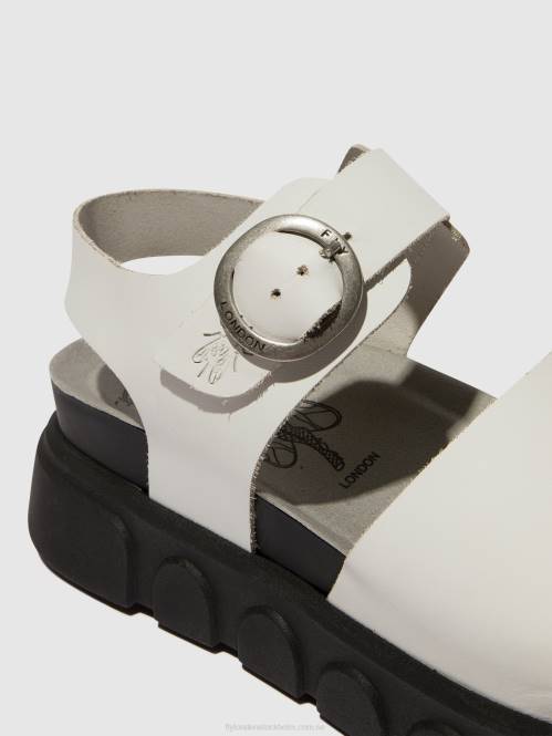 sandaler med ankelband cree947 kvinnor Fly London 2T02507 off-white