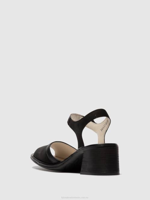 sandaler med ankelband lear374 kvinnor Fly London 2T02531 svart