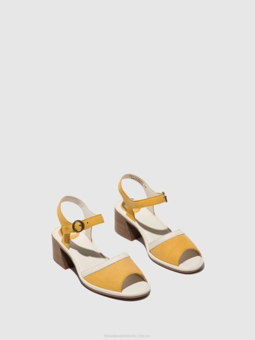 sandaler med ankelband lear374 kvinnor Fly London 2T02568 humla/offwhite