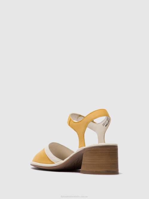 sandaler med ankelband lear374 kvinnor Fly London 2T02568 humla/offwhite