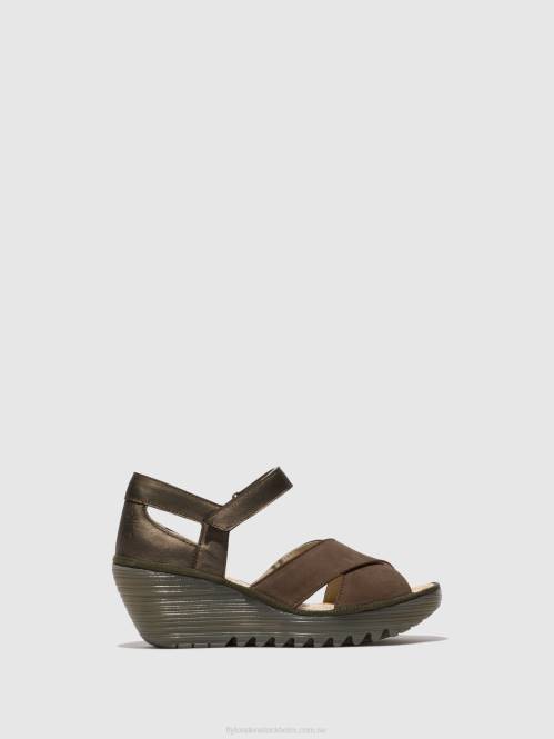 sandaler med ankelband yent365 kvinnor Fly London 2T02509 tenn