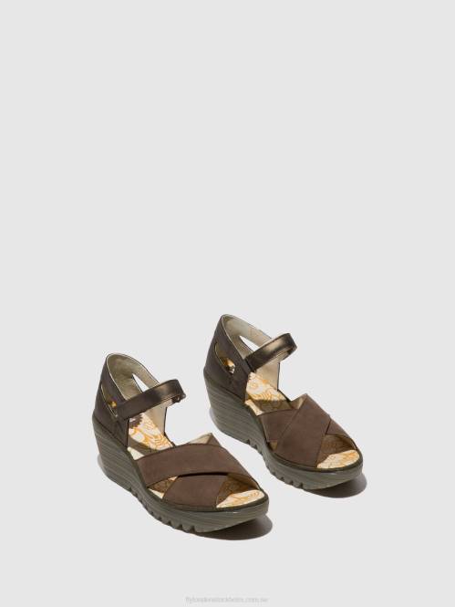 sandaler med ankelband yent365 kvinnor Fly London 2T02509 tenn