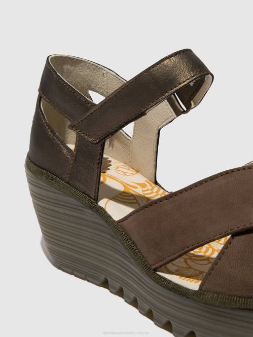 sandaler med ankelband yent365 kvinnor Fly London 2T02509 tenn