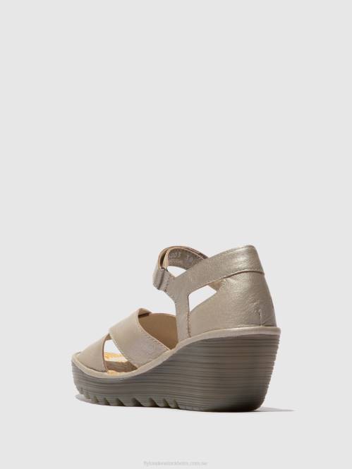 sandaler med ankelband yent365 kvinnor Fly London 2T02565 silver