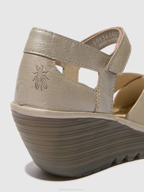 sandaler med ankelband yent365 kvinnor Fly London 2T02565 silver