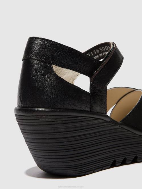sandaler med ankelband yent365 kvinnor Fly London 2T02566 svart