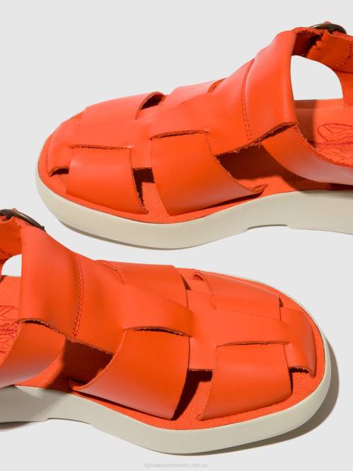 sandaler med rem bawe842 kvinnor Fly London 2T02428 korall