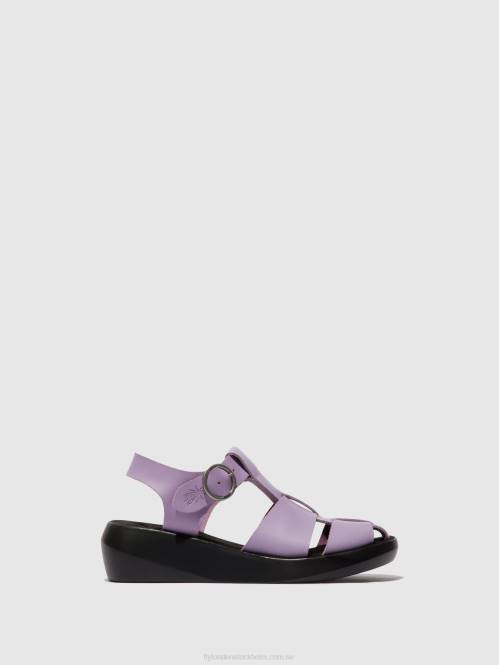 sandaler med rem bawe842 kvinnor Fly London 2T02429 violett