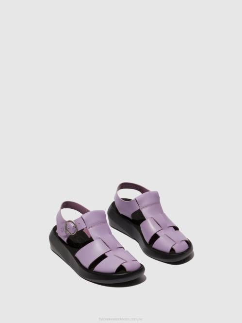 sandaler med rem bawe842 kvinnor Fly London 2T02429 violett