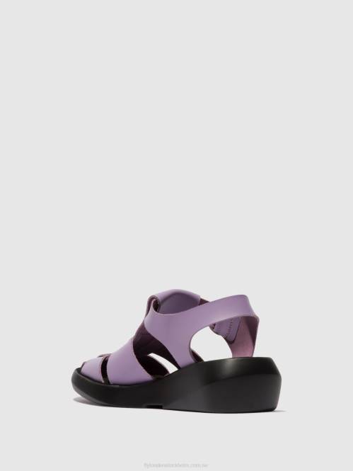 sandaler med rem bawe842 kvinnor Fly London 2T02429 violett