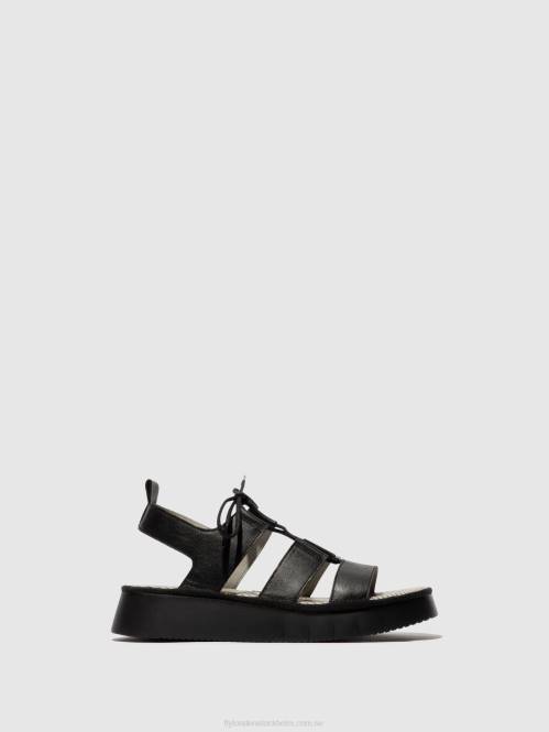 sandaler med rem caio363 kvinnor Fly London 2T02573 svart