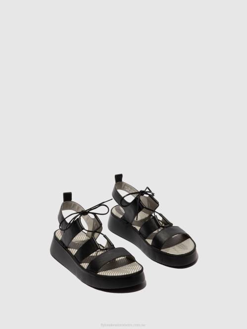 sandaler med rem caio363 kvinnor Fly London 2T02573 svart