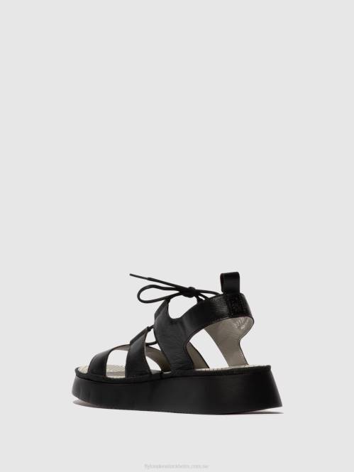 sandaler med rem caio363 kvinnor Fly London 2T02573 svart