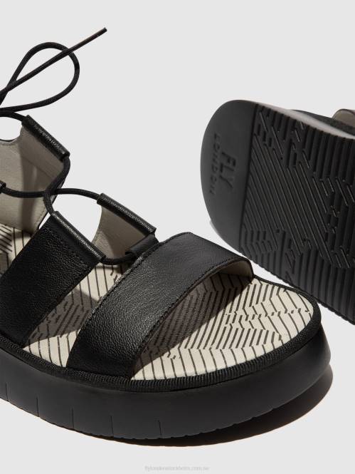 sandaler med rem caio363 kvinnor Fly London 2T02573 svart