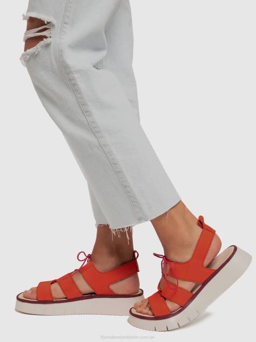 sandaler med rem caio363 kvinnor Fly London 2T02575 djävulsröd
