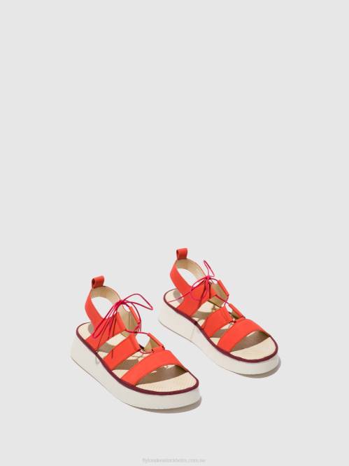 sandaler med rem caio363 kvinnor Fly London 2T02575 djävulsröd