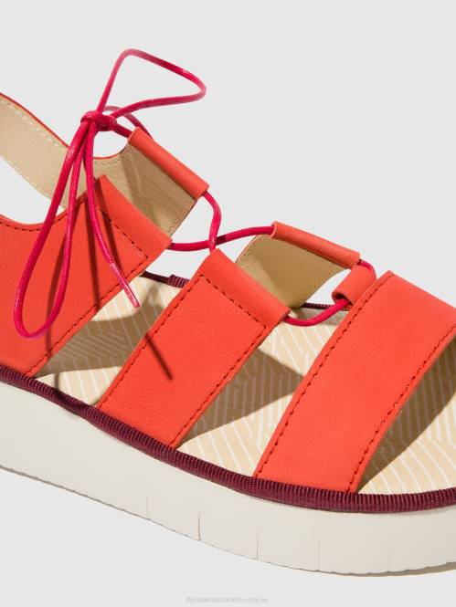 sandaler med rem caio363 kvinnor Fly London 2T02575 djävulsröd