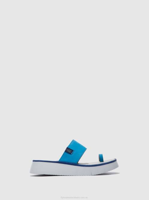 sandaler med rem chev316 kvinnor Fly London 2T02599 cupido azurblå